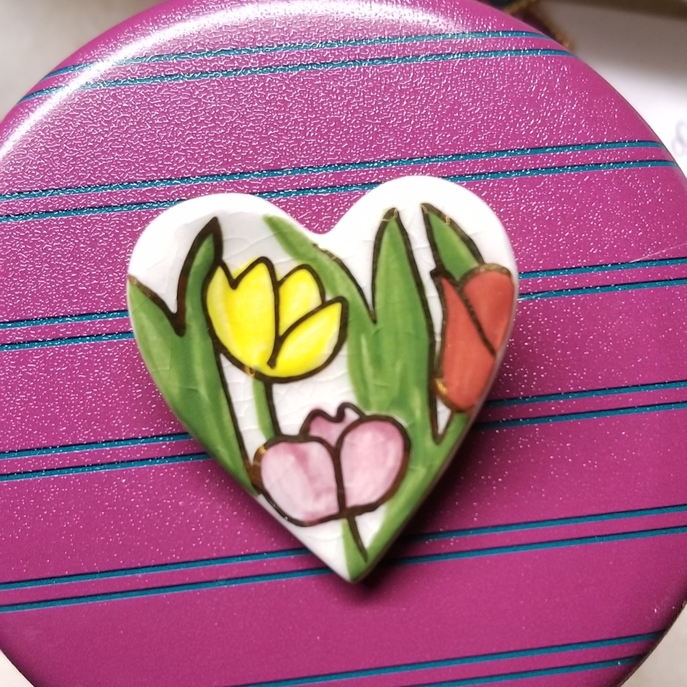 Heart shaped brooch